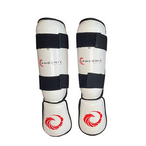 Phoenix Fight Gear Shin Gaurds White Protective Pads Adult Size XS